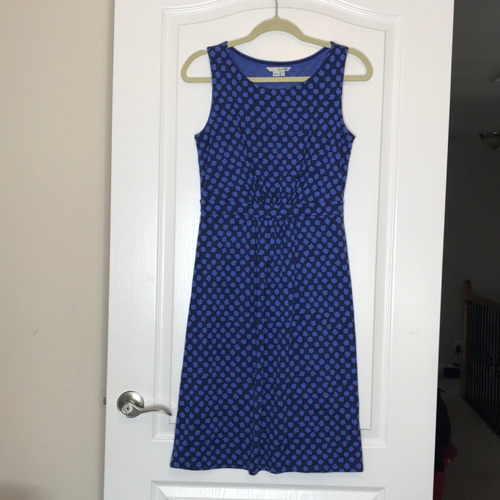 Boden blue floral print sleeveless dress size 6L
